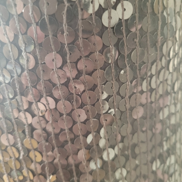 Expressions Black Sequins 100% Silk Sleeveless Dress Size 10 - Picture 4 of 5